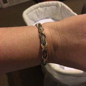 Ronaldo Bracelet Dome Bar with X Pattern